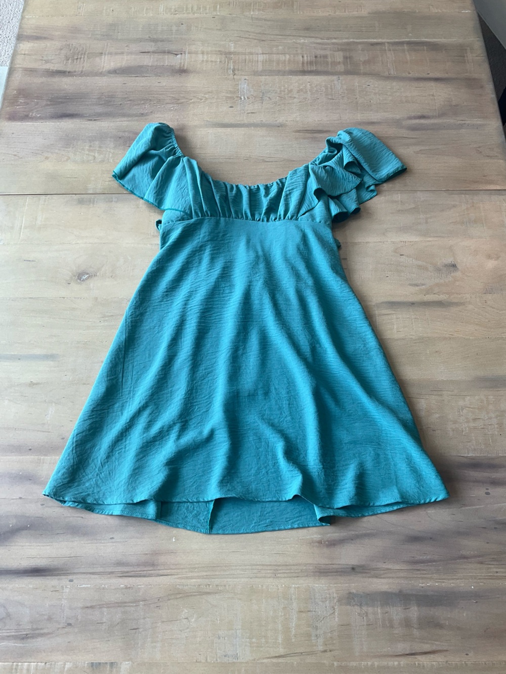 NWT Altard State teal mini dress with tie in the back